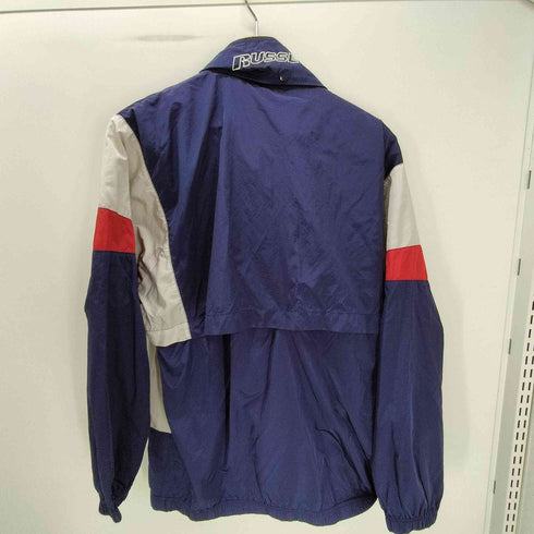 ラッセルアスレチック RUSSELL ATHLETIC 裏地メッシュ ロゴ 刺繍 バイカラー ナイロン ブルゾン ジャケット トラック ジャケット ジャージ メンズ import:L