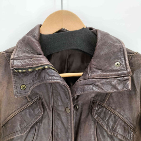 MATIERES カウレザージャケット レディース