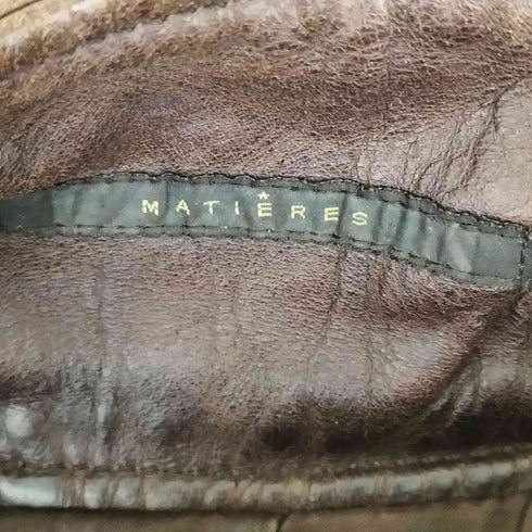 MATIERES カウレザージャケット レディース