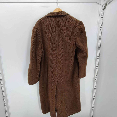 ピエールカルダン pierre cardin 80S USA製 PURE WOOL ヘリンボーン ウール チェスター ロング コート ビックサイズ メンズ