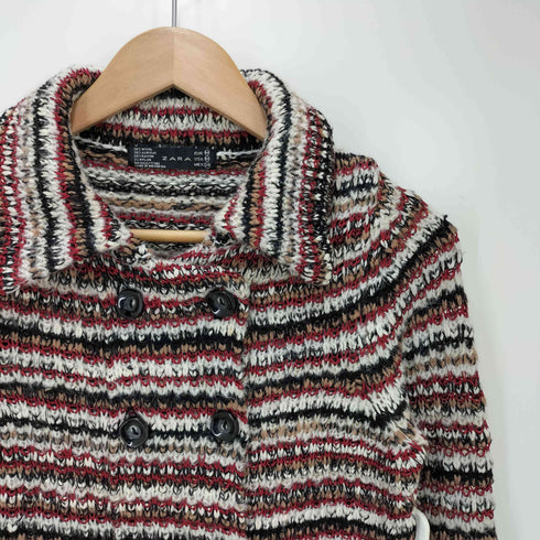 ザラ ZARA クロシェ ニットカーディガン レディース