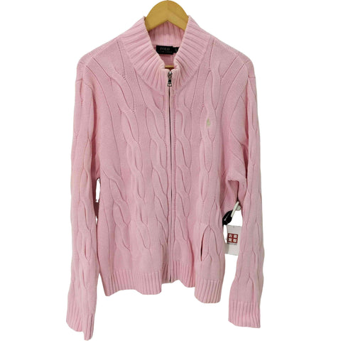 ポロラルフローレン POLO RALPH LAUREN コットン ドライバーズニット ジップアップ メンズ import:XL