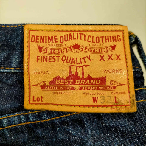 ドゥニーム Denime セルビッジ 赤耳 濃紺 ボタンフライ デニム パンツ メンズ W:32