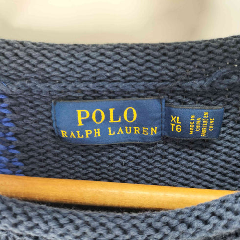 ポロラルフローレン POLO RALPH LAUREN ロールネック コットンニット 短丈ボックスシルエット メンズ import:XL