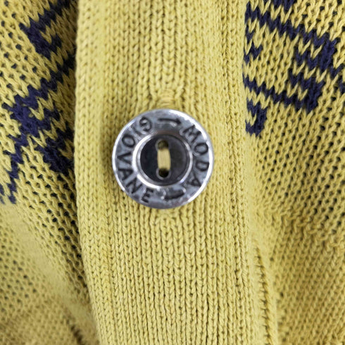 総柄 コットン カーディガン メンズ import:M