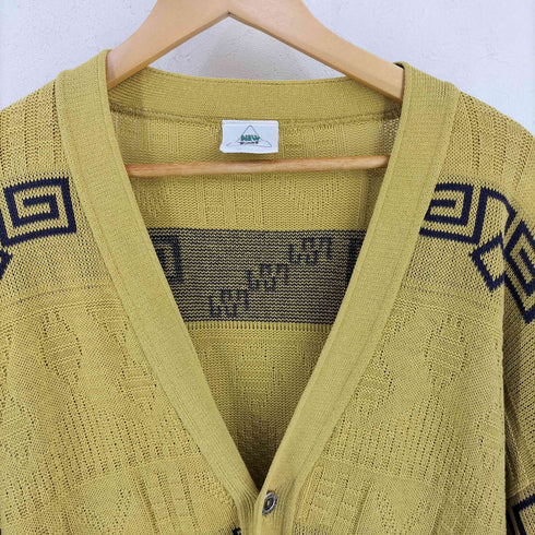 総柄 コットン カーディガン メンズ import:M