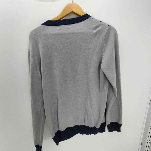 フレッドペリー FRED PERRY 月桂樹 ロゴ刺繍 ストライプ アクリル ウール カーディガン メンズ JPN:M