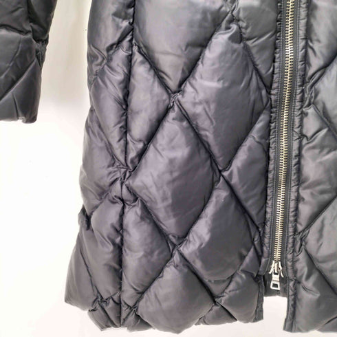 コーチ COACH キルティング ダブルジップ スタンドカラー ロングダウンコート レディース import:XS