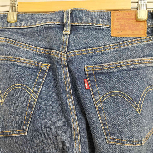 リーバイス Levis Premium 501 ビッグE ボタンフライ デニムストレート パンツ レディース W27 L29