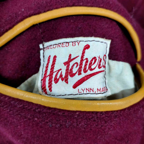 60S Hatchers CH ワッペン リバーシブル メルトンウール スタジアム ジャケット アワード ジャケット メンズ