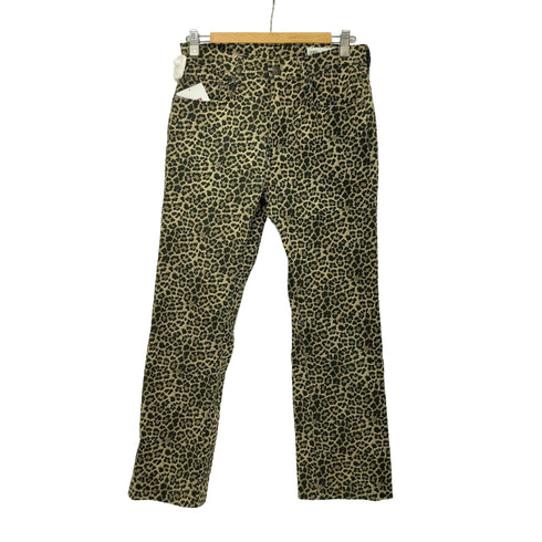 ザラ ZARA レオパード クロップド ブーツカットパンツ レディース JPN:38