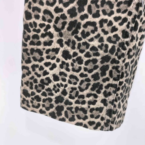 ザラ ZARA レオパード クロップド ブーツカットパンツ レディース JPN:38