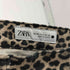 ザラ ZARA レオパード クロップド ブーツカットパンツ レディース JPN:38