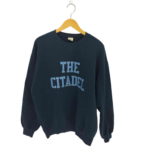 エムジェーソッフェカンパニーインク M.J.SOFFE COMPANY INC. 80-90s THE CITADEL プリント Vガゼット スウェット メンズ import:L