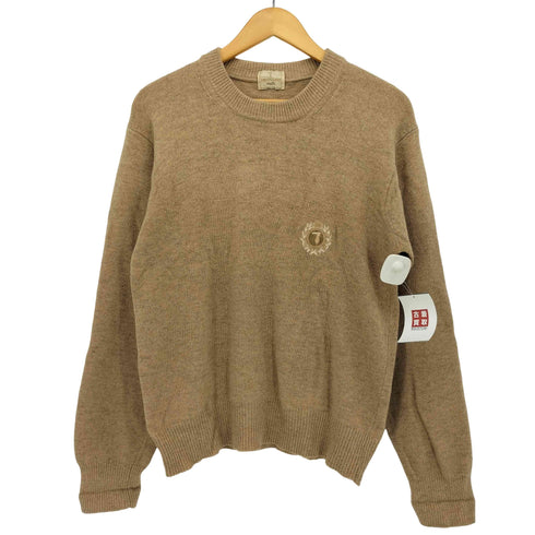 トラサルディ TRUSSARDI MAGLIE ワンポイント 刺繍 L/S クルーネック ウール ニット メンズ