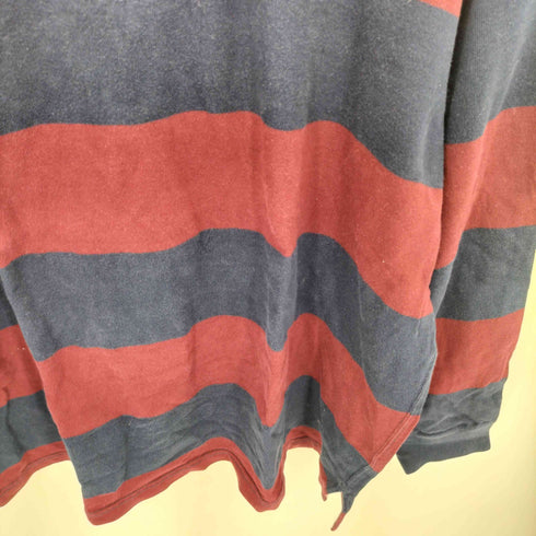 ポロバイラルフローレン Polo by RALPH LAUREN 90s ポニー刺繍 L/S ボーダー ラガーシャツ メンズ import:XL