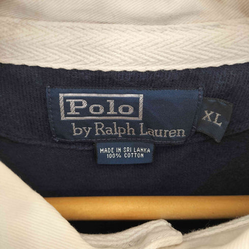 ポロバイラルフローレン Polo by RALPH LAUREN 90s ポニー刺繍 L/S ボーダー ラガーシャツ メンズ import:XL