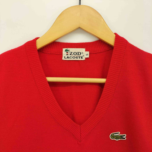 アイゾッドラコステ IZOD LACOSTE 70S 糸巻きタグ ワンポイント 刺繍 Vネック ニット ベスト メンズ import:S