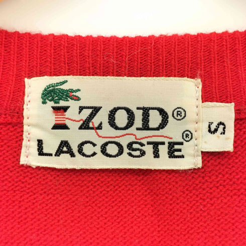 アイゾッドラコステ IZOD LACOSTE 70S 糸巻きタグ ワンポイント 刺繍 Vネック ニット ベスト メンズ import:S