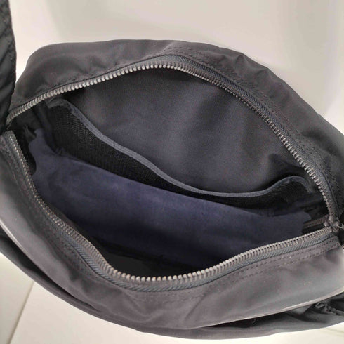 イザック Y’saccs POUR HOMME レザー 切り替え ナイロン ショルダー バッグ メンズ