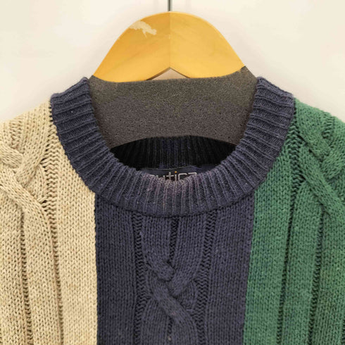 ノーティカ NAUTICA 90s マルチカラークルーネックニット メンズ JPN:M