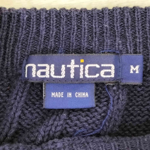 ノーティカ NAUTICA 90s マルチカラークルーネックニット メンズ JPN:M