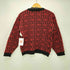 DEVOLD 60-70s vintage 総柄 バイカラー デザインニット レディース