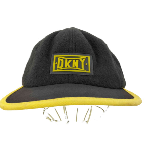 ダナキャランニューヨーク DKNY 90S USA製 ロゴ 6パネル パイピング フリース キャップ メンズ