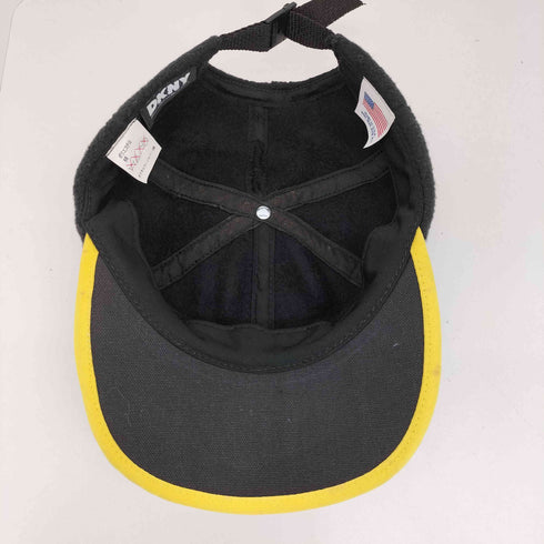 ダナキャランニューヨーク DKNY 90S USA製 ロゴ 6パネル パイピング フリース キャップ メンズ