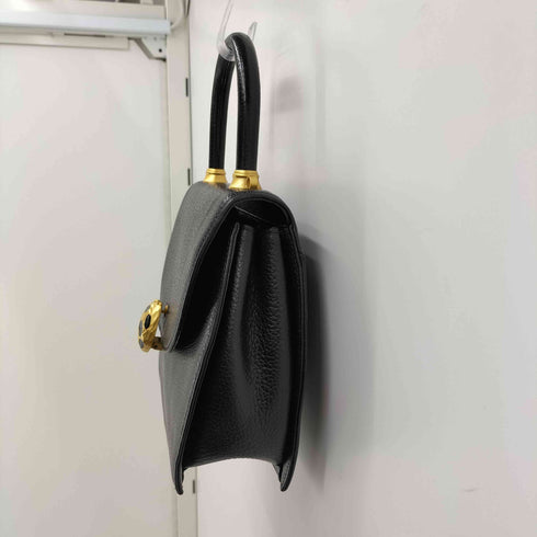 ハナエモリ HANAE MORI 型押し レザー 2WAY ハンド バッグ レディース