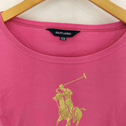 ラルフローレン RALPH LAUREN ポニー刺繍 クルーネック ロングスリーブ コットンTシャツ レディース 150