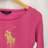 ラルフローレン RALPH LAUREN ポニー刺繍 クルーネック ロングスリーブ コットンTシャツ レディース 150