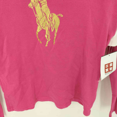 ラルフローレン RALPH LAUREN ポニー刺繍 クルーネック ロングスリーブ コットンTシャツ レディース 150