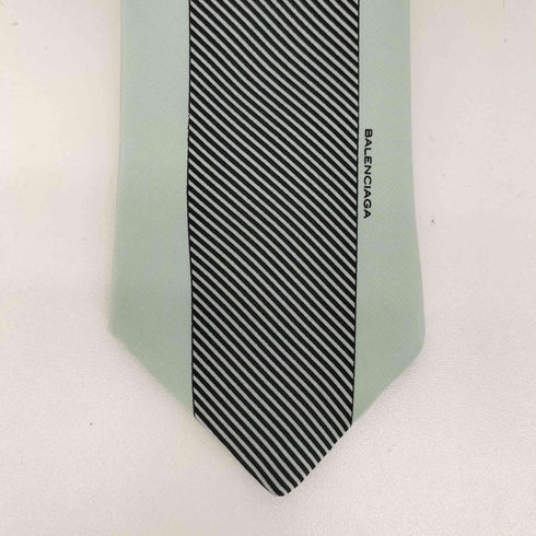 バレンシアガ BALENCIAGA OLD 英国製 シルク 100 ストライプ ネクタイ メンズ