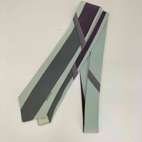 バレンシアガ BALENCIAGA OLD 英国製 シルク 100 ストライプ ネクタイ メンズ