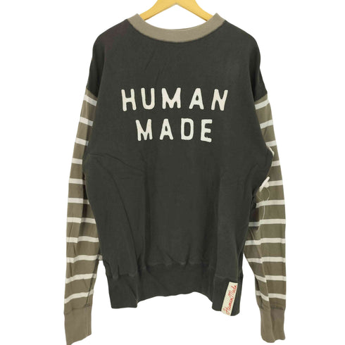 ヒューマンメイド HUMAN MADE 23ss Striped Sleeve Seatshirt メンズ XXL
