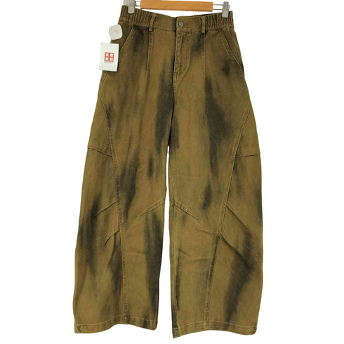 OREETA ブリーチ加工カーブデニムパンツ レディース JPN:M