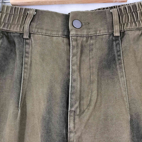 OREETA ブリーチ加工カーブデニムパンツ レディース JPN:M