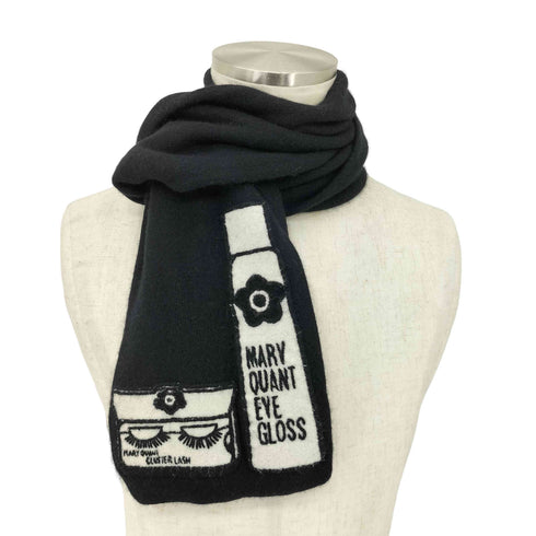 マリークワント MARY QUANT LONDON ロゴワッペン マフラー レディース