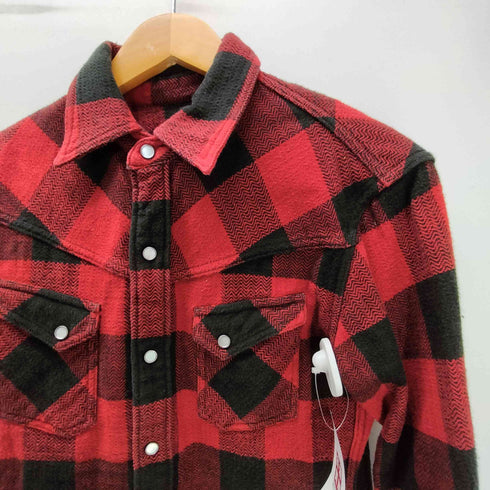 ザフラットヘッド the flat head WINTER WEAR バッファローチェック スナップボタン コットン ネルシャツ メンズ 36