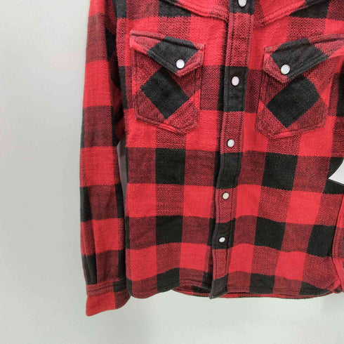 ザフラットヘッド the flat head WINTER WEAR バッファローチェック スナップボタン コットン ネルシャツ メンズ 36