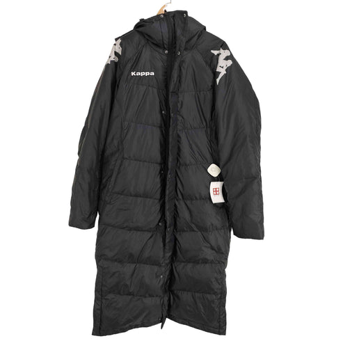 カッパ Kappa ロゴ刺繍 フーデッド ロングダウンコート メンズ