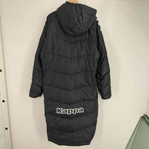 カッパ Kappa ロゴ刺繍 フーデッド ロングダウンコート メンズ