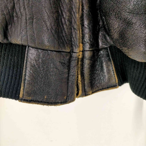 マリテフランソワジルボー MARITHE FRANCOIS GIRBAUD 80-90S MILLESIMES シープレザー フライト ジャケット ririジップ メンズ import:M