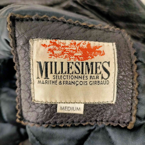 マリテフランソワジルボー MARITHE FRANCOIS GIRBAUD 80-90S MILLESIMES シープレザー フライト ジャケット ririジップ メンズ import:M