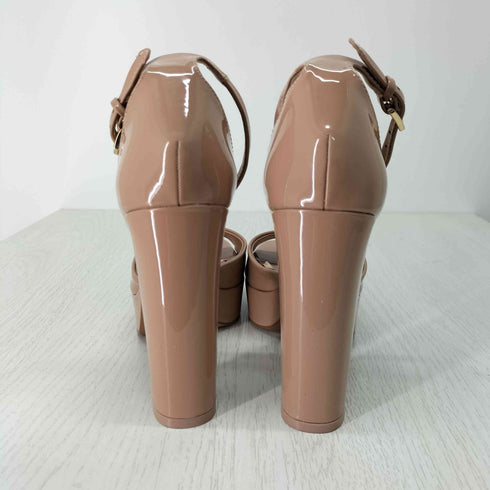 ザラ ZARA エナメルアンクルストラップサンダル レディース 37