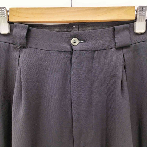ジョルジオアルマーニ Giorgio Armani 90S イタリア製 黒タグ ウール レーヨン 2タック スラックス パンツ メンズ 46