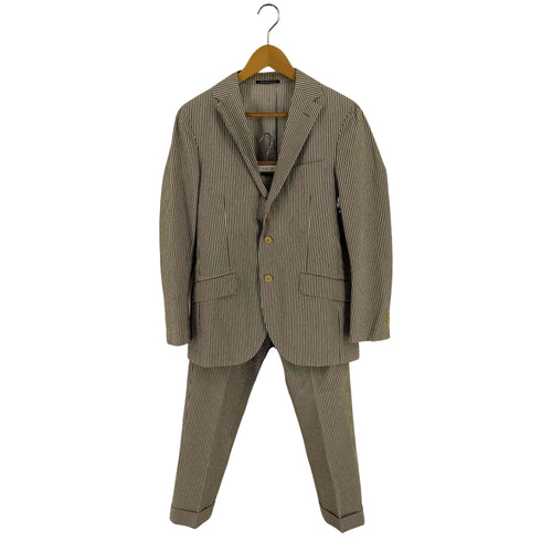 ユナイテッドアローズグリーンレーベルリラクシング UNITED ARROWS green label relaxing シアサッカー 3ボタン RGD NT SLP- ジャケット パンツ セットアップ メンズ 46 80