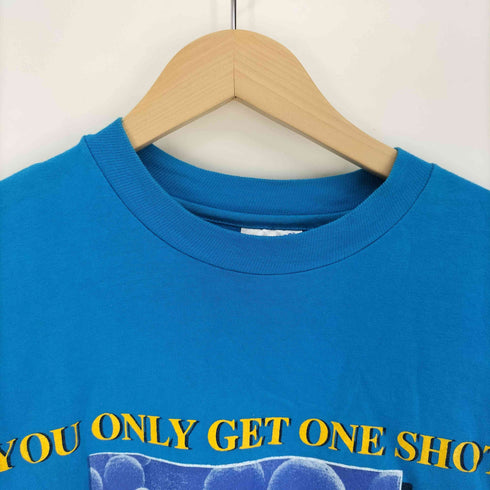 ヘインズ Hanes 90S USA製 シングルステッチ プリント クルーネック L/S Tシャツ メンズ import:XL