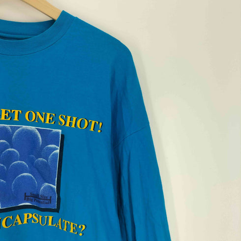 ヘインズ Hanes 90S USA製 シングルステッチ プリント クルーネック L/S Tシャツ メンズ import:XL